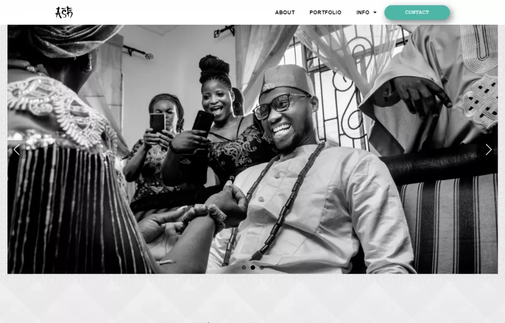 AshRobin Nigerian Wedding Photography website