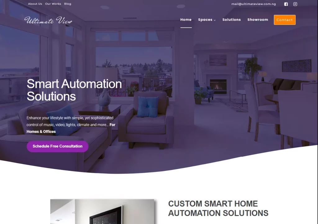 Digital Installation and Home automation web design
