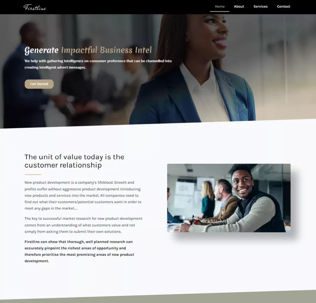 Web Design for Nigerian Market Research Company